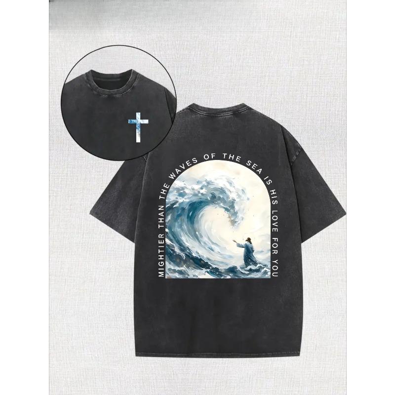 

Trendy Retro Printed T-Shirt - Featuring a Retro Street Style with a Crew Neck And Short Sleeves. It S Ideal for Casual Wear in Summer S чёрный