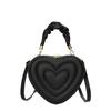 1Pcs Fashi Love Heart Shape Shoulder Bag Small Handbags Designer Crossbody Bags For Women Solid Pu Leather Top Handle Bag