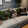 Dinosaur Cartoon Jurassic Park Pillow Anime Pillow Sofa Bed Head Pillow Cover Cushion Cover 45x45 Cm Fashion