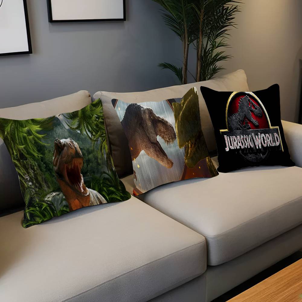 Dinosaur Cartoon Jurassic Park Pillow Anime Pillow Sofa Bed Head Pillow Cover Cushion Cover 45x45 Cm Fashion