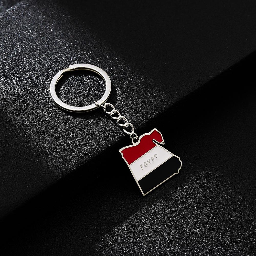 Ethnic Style Versatile Titanium Steel Drip Oil Pendant Keychain for Men & Women