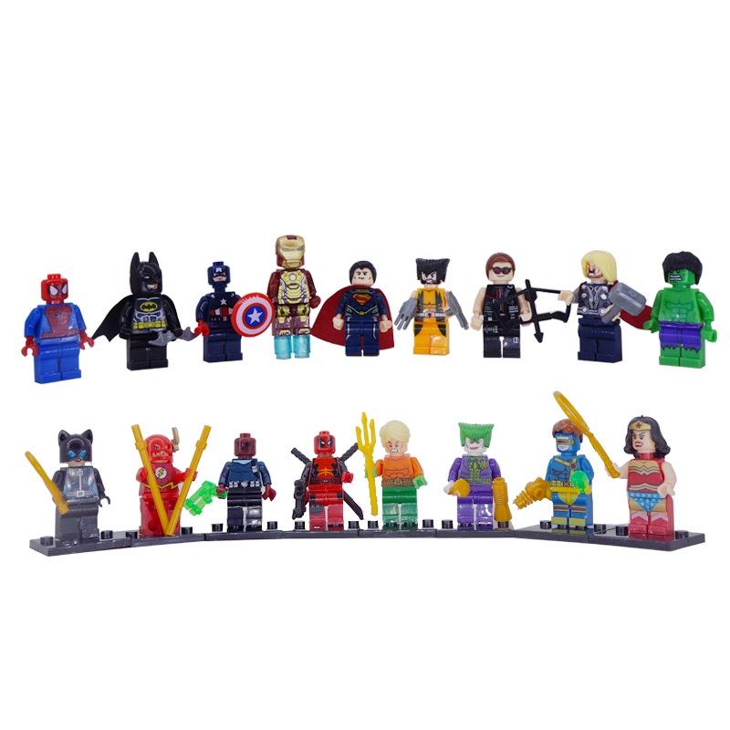 Superhero Mini Figures Set 50-100 Pieces Abs Plastic Diy Building Blocks Export Type