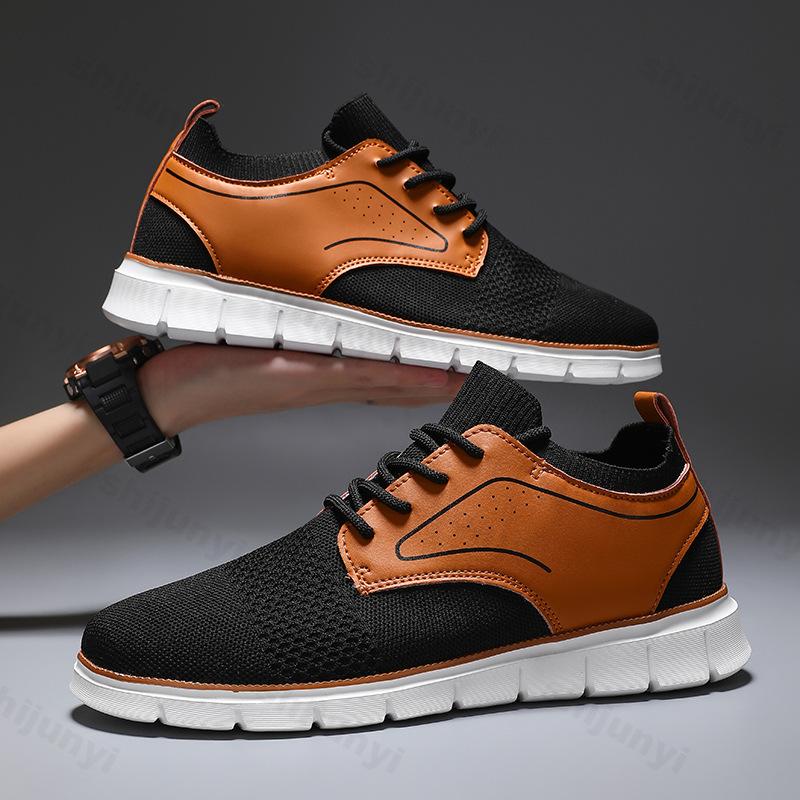 

2026 Spring New Fashi Trend Thick Soled Sports Casual Shoes for Men Comfortable Breathable Mesh British Style Chunky sneakers 39 чёрный