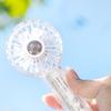 Mini Transparent Handheld Fan Adjustable 3 Speed 2000mAh USB Rechargeable Battery for Travel Outdoor Camping