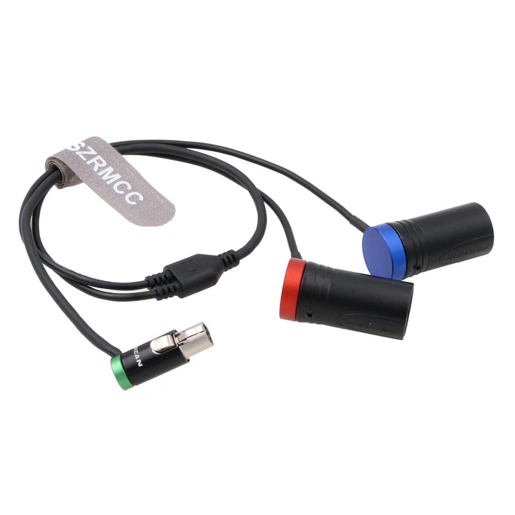SZRMCC Low Profile TA5F Mini XLR 5-Pin To Dual XLR 3-Pin Audio Cable for Zaxcom QRX Field Mixer Recorder, Sound Devices 633 664 688 788T