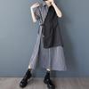 Short Sleeve Plus Size Vintage Stripe New In Dresses for Women Casual Loose Long Summer Shirt Dress