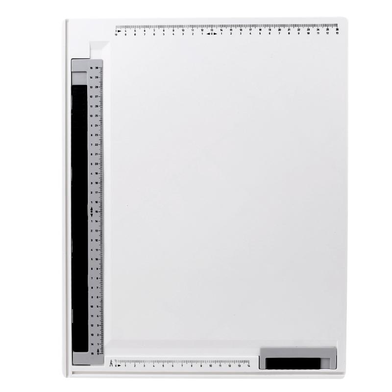 A4 Drawing Board Drafting Table Multifunctional Drawing Board Table with Clear Rule Adjustable Measuring System Compact