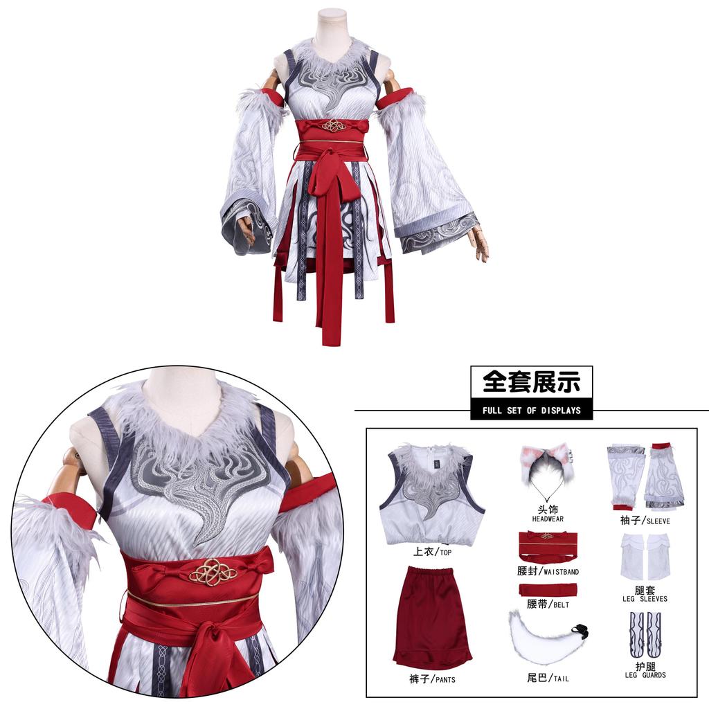 Fanren Xiuxian Zhuan Silver Moon Cosplaykostuum voor anime-rollenspelfans