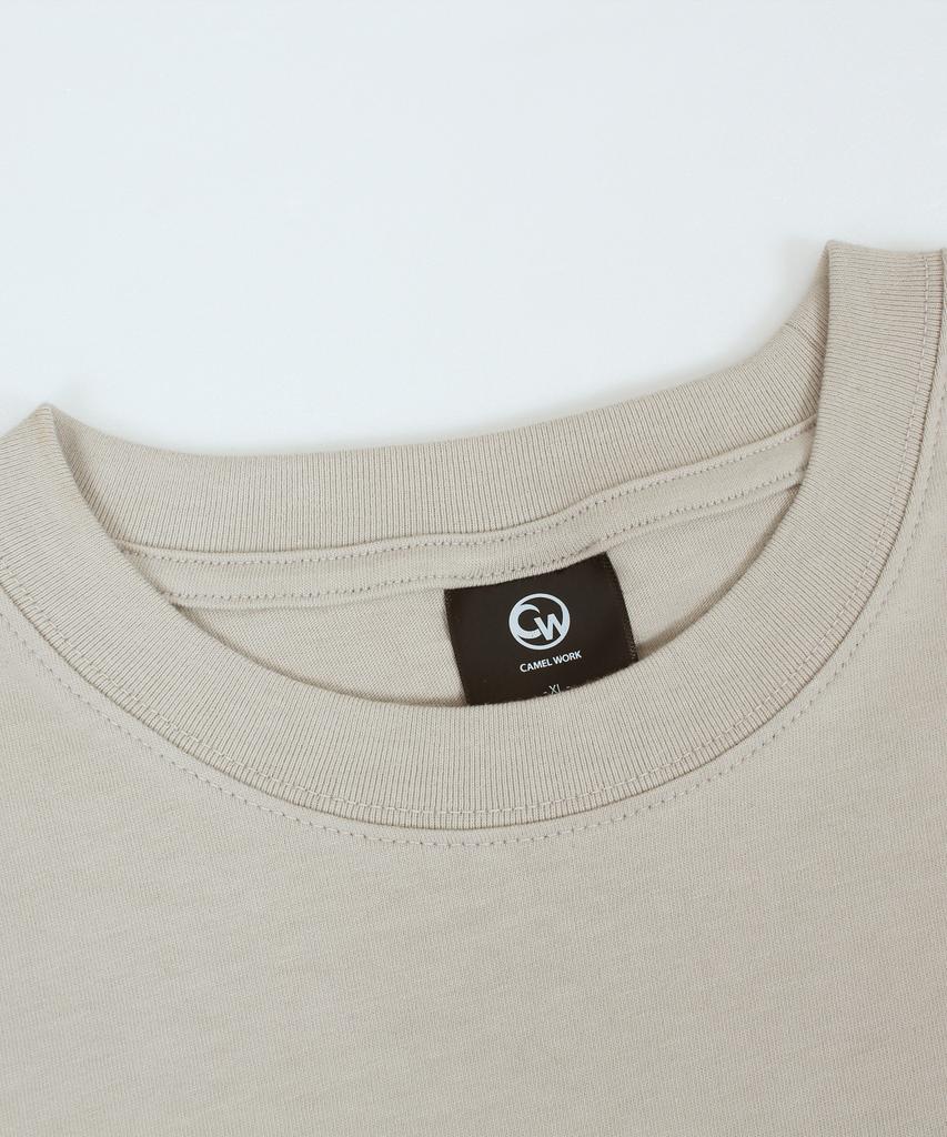 CAMEL WORK Short Sleeve T-Shirt (Beige Gray)
