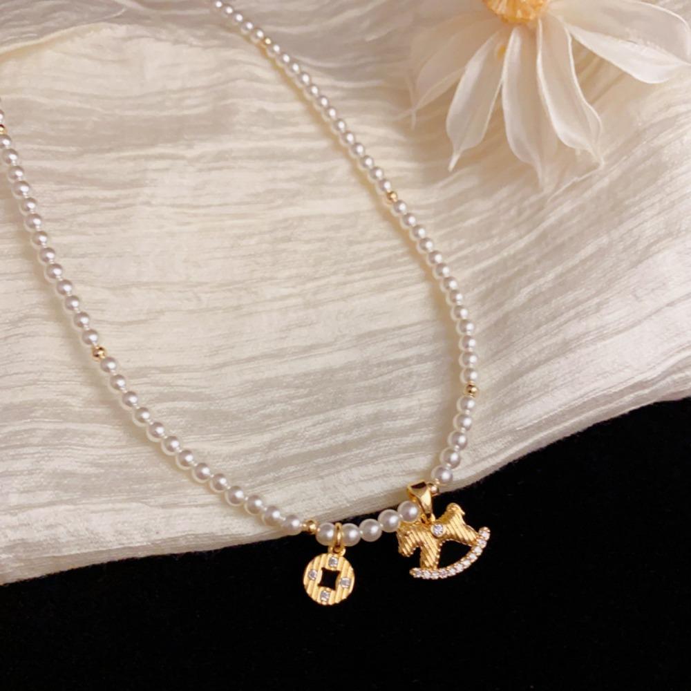 Elegant Fashion Pearl Necklace Simple Luxury Minimalist Women Jewelry Trendy Gentle Accessories