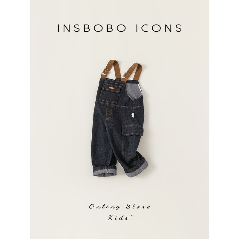 Boys' Pants Children's Jeans Suspenders Autumn Clothes 2024 New Arrival Pants Western Style Girls Sports Pants Autumn and Winter