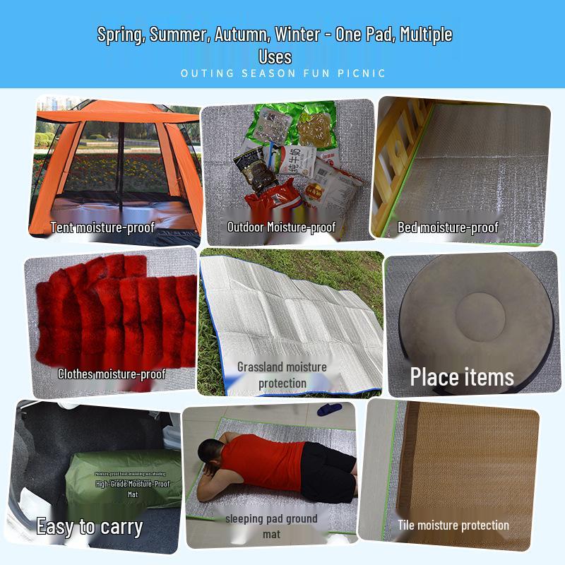 Thickened Moisture-Proof Outdoor Sleeping Mat for Camping, Picnic, or Home Use