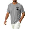 Men's Hawaiian Print Casual Crew Neck T Shirt Breathable Quick Dry Sports Short Sleeve Tee Lightweight Summer Shirt