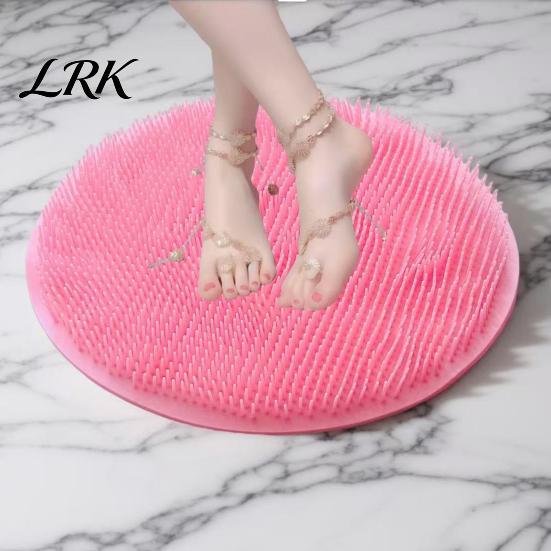 Silicone Foot Scrubber Mat with Anti-Slip Suction Cups, Ultra Soft Bristles Bath Bristle Brush, Wall Mounted Cleaner for Deep Cleaning And Massage