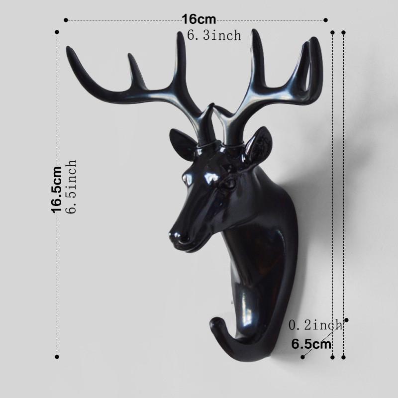 Elegant White Deer Head Wall Hook No Drill Required Strong Adhesive
