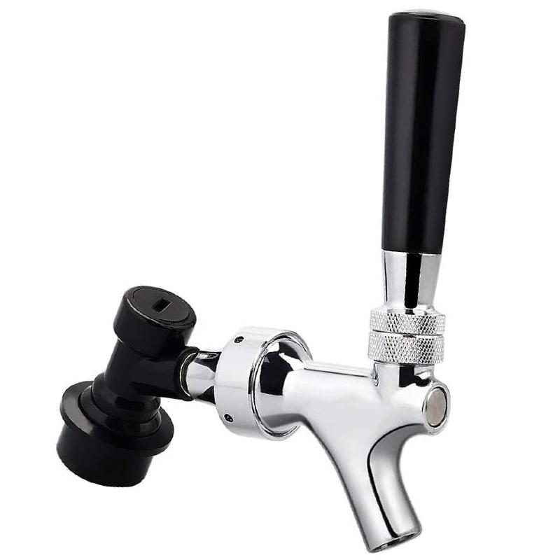 Home Brewery Beer Carbonation & Dispenser Combine Kit,Premium 0-60PSI Mini Co2 Regulator,Craft Beer Tap with Ball Lock Connector