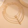 Trendy Metal Bowknot Heart Layered Clavicle Necklace