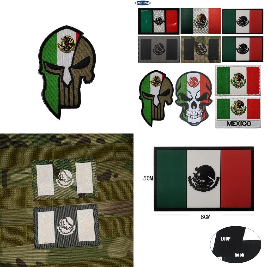 Aotddor Mexican Flag Arm Patch For Outdoor Sports V90415
