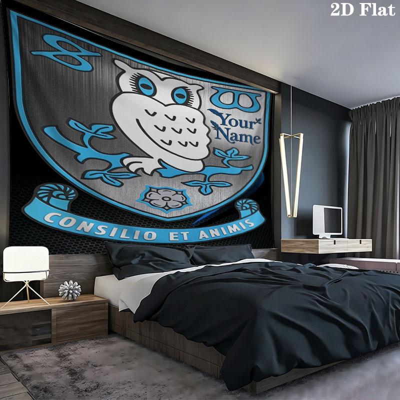 Sheffield Wednesday Football Club Nástěnná tapiserie s vlastním jménem Estetická nástěnná dekorace Potiskovaná látková přikrývka Dekorativní tapiserie do ložnice obývacího pokoje