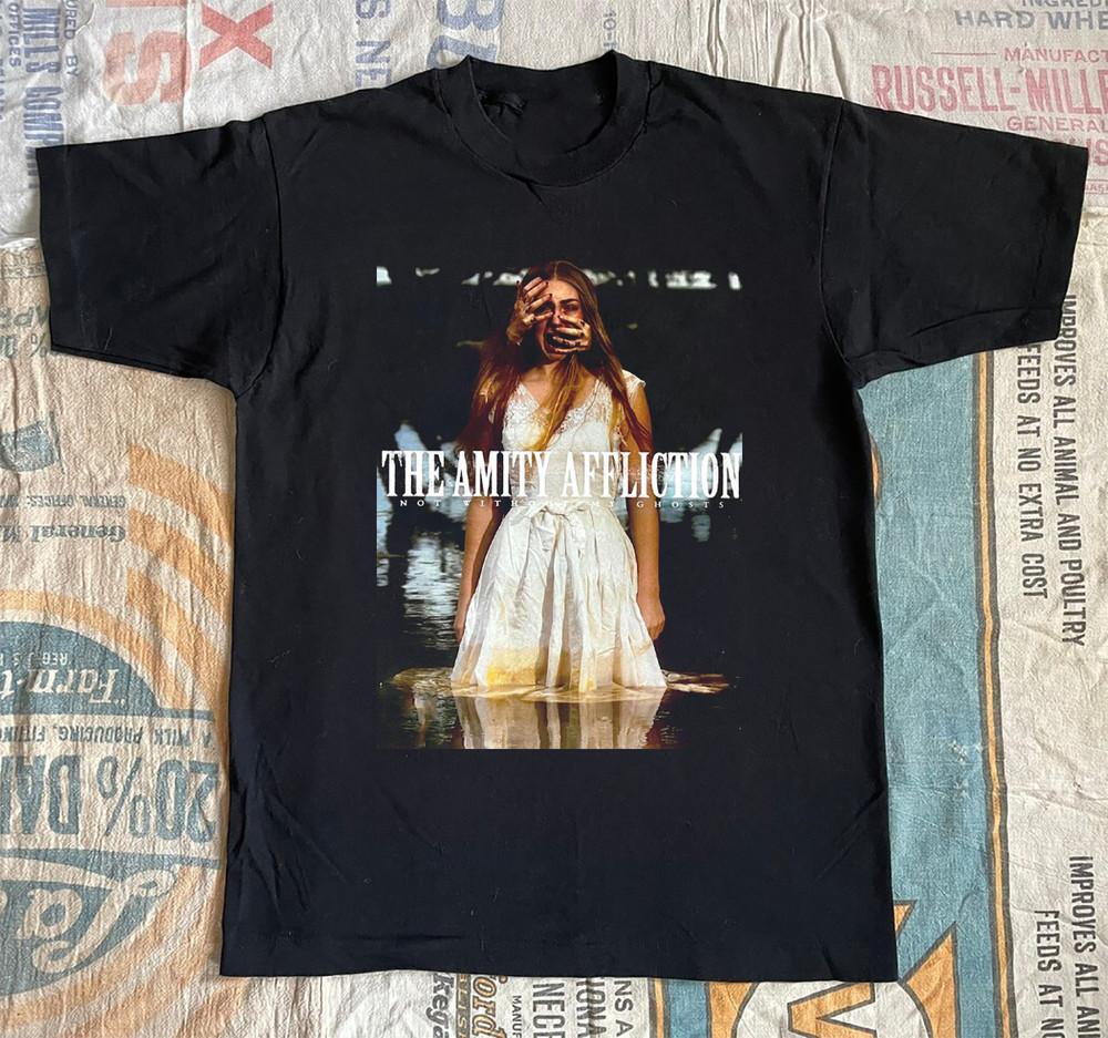 Коллекция THE AMITY AFFLICTION Футболка Not Without My Ghosts Черная HH401 Унисекс Футболка XXXXL