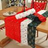 Embroidered Christmas Table Runner Christmas Tree Pattern Cabinet Cover Towel  Winter