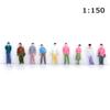 100Pcs ABS 1:300/1:200/1:150/1:100 Scale Mold Train Scenery Model Building People Figures DIY Character