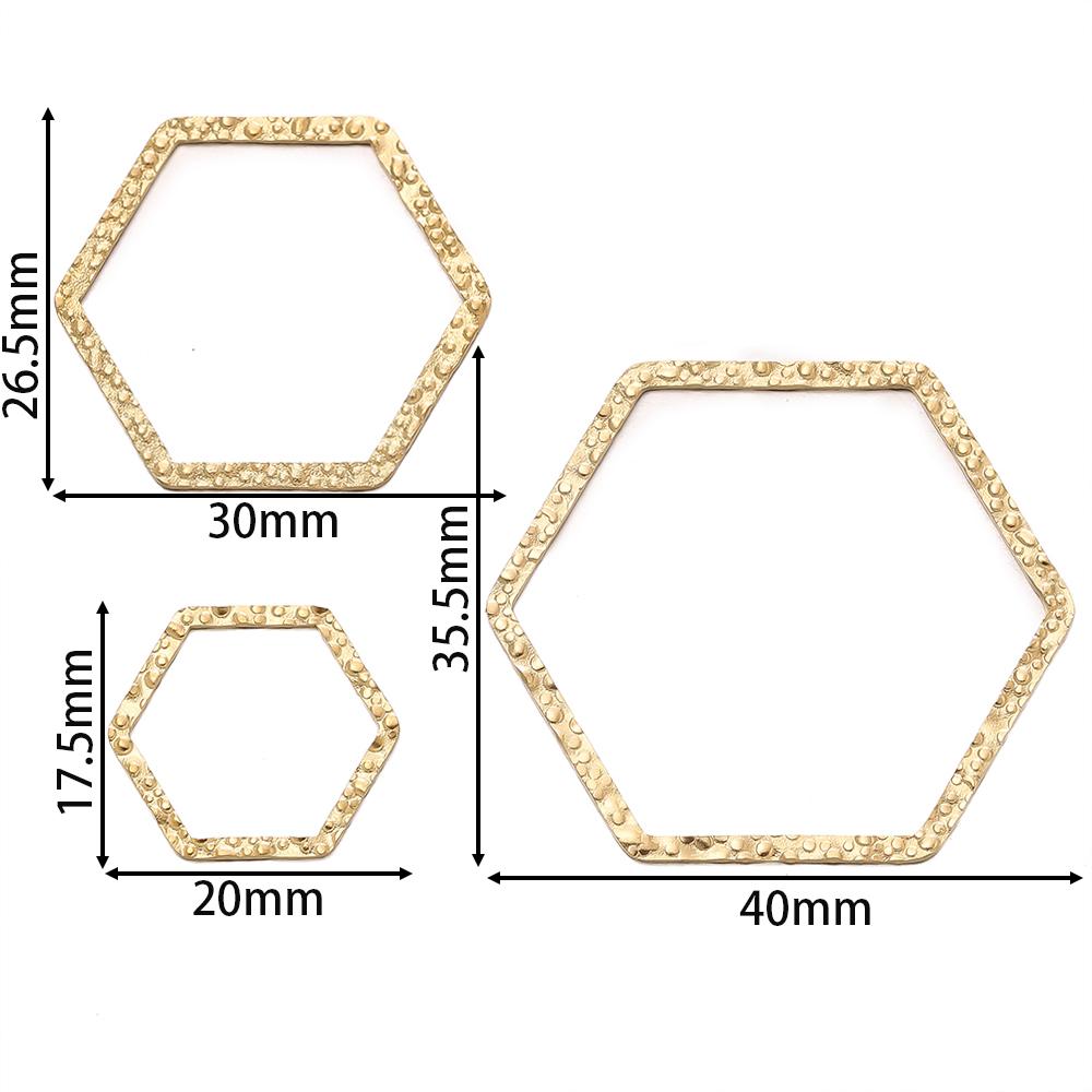 6pcs Gold Color Stainless Steel Geometric Bezel Frame Charms Pendants for DIY Earring Necklace Jewelry Making Findings Supplies