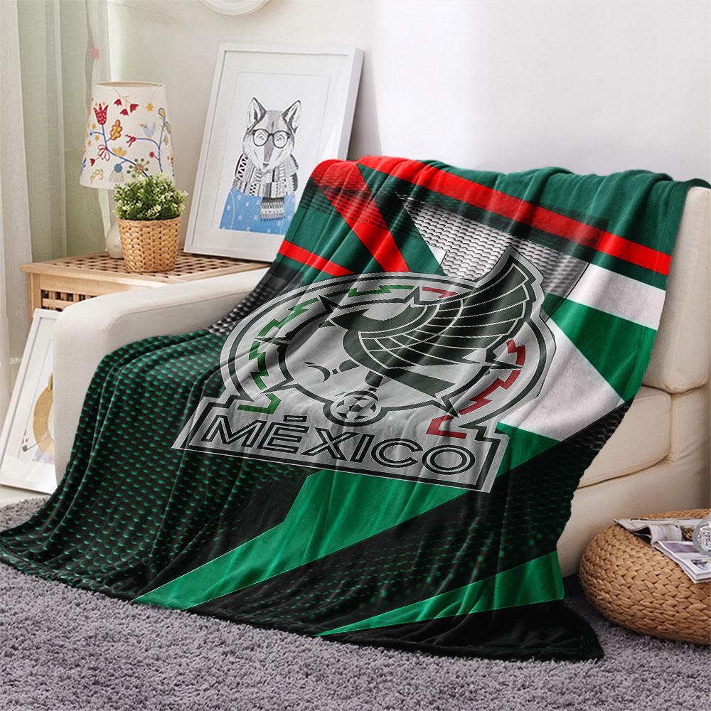 Mexico Printed Flannel Blanket, soft throw for bedroom sofa, washable, fan merchandise, great gift.