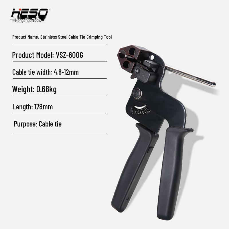 Stainless Steel Cable Tie Pliers Strapping Band Gun Crimper