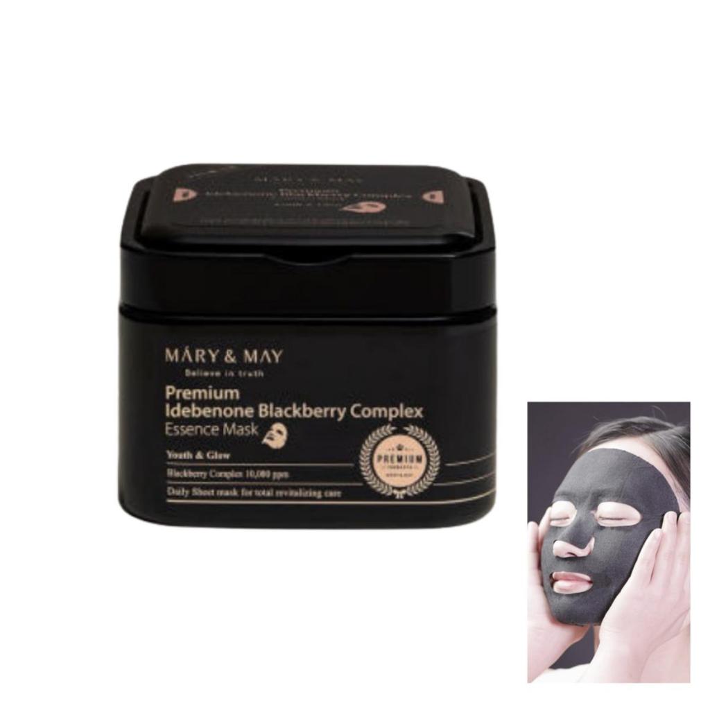 [Mary&May] Premium Idebenone Blackberry Complex Essence Mask  250g 20ea