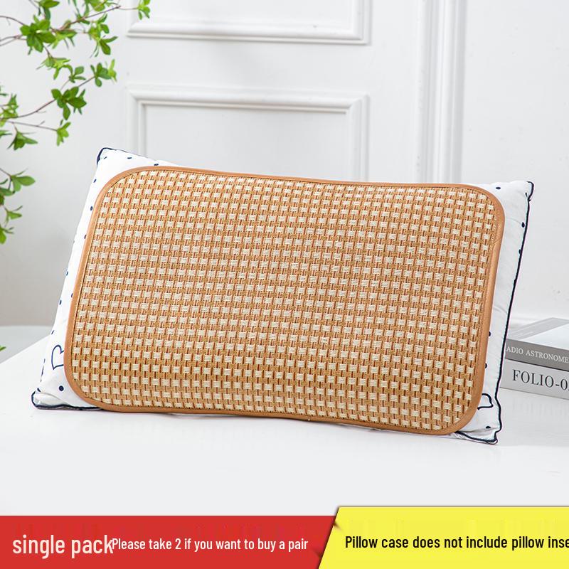 Large Bamboo Rattan Ice Silk Pillow Slices - Cool Pillow Mat Pair with Free Shipping