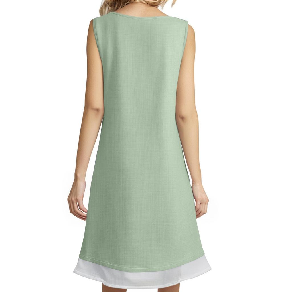 Women's Summer Casual Loose Dress Sleeveless Beach Vest Dress