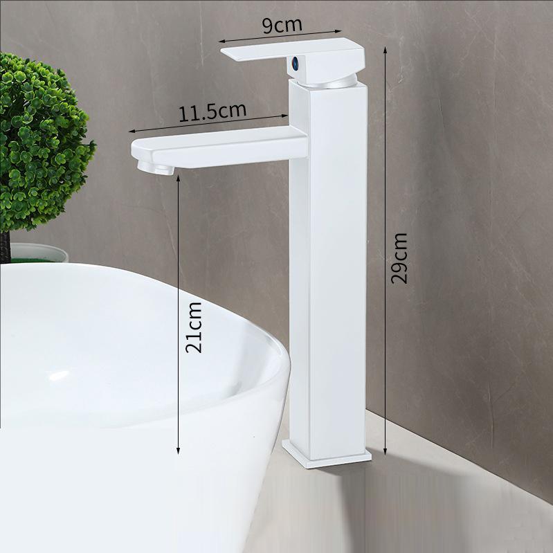 Black Basin Faucet Hot and Cold Mixers Bathroom Wash Basin Faucets Taps Single Handle Cream White Basin Faucets Gray White