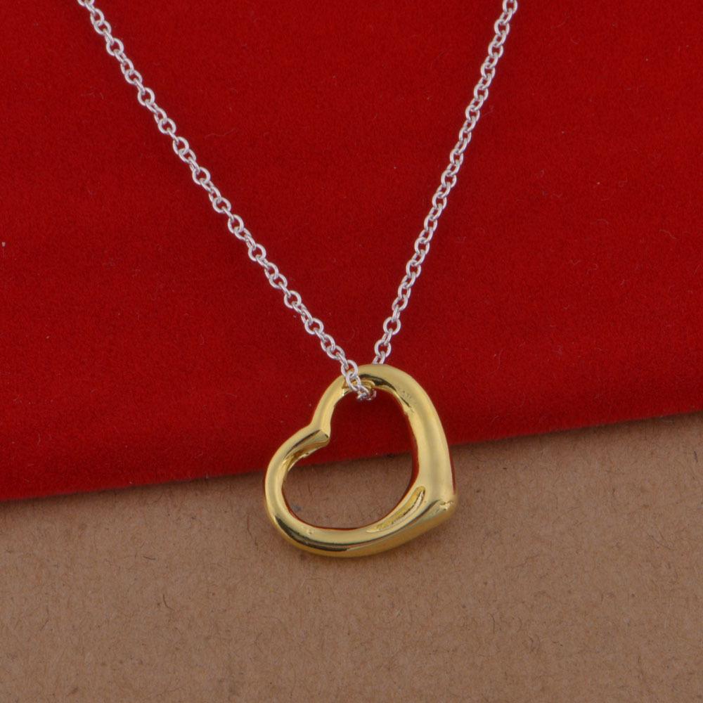 

Korean Style Simple Heart Necklace in 925 Sterling Silver Plated