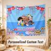 Custom Name Text Tapestry,Toca Boca Boho Wall Hanging, Decorative Backdrop Tapestry For Room