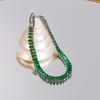 High-End Women's Baroque Geometric Zircon Bracelet with Seven-Color Square Diamonds