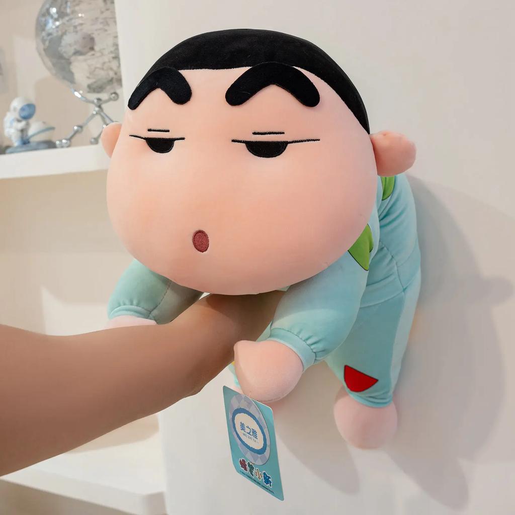 Crayon Shin Chan Plush Toy Big Size Lying Crayon Shin Chan Cartoon Stuffed Doll Soft Hugging Pillow Xmas Gifts Girl