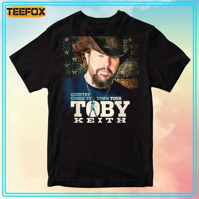 Toby Keith Country Comes To Town Tour Schwarzes Baumwoll-T-Shirt S-5XL R41 Unisex-T-Shirt