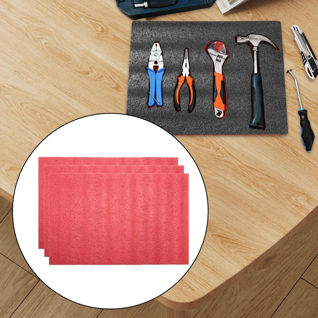 3 X Foam Inserts for Tool Boxes, Pads Packing, Storage Sheets to Be Used, Mat Cushions