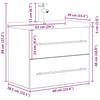 2 Piece Bathroom Furniture Set Concrete Grey Particleboard