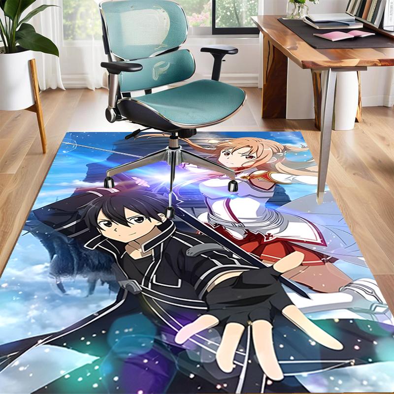 1pc Sword Art Online2 Design Area Rug - Non-Slip, Soft & Cozy Floor Mat for Living Room, Bedroom, Office - Indoor/Outdoor Decorative Carpet
