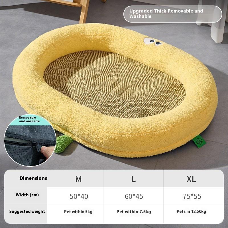 

Pet Rattan Mat Summer Cat Sleeping Cat Bed Cool Feeling Breathable Dog Bed Mat Pet Ice Mat Can Be Disassembled and Washed M