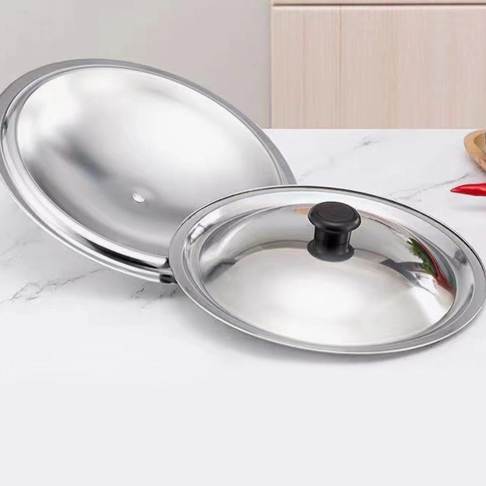 Nerūdijančio plieno puodo dangčio pakeitimas Puodo dangtis Universalus maisto gaminimui 24 cm (Tinka 22 22,5 cm vidinio skersmens puodams) Atsitiktinis stilius