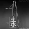 Catholic INRI Caravaca Cross Jesus Crucifix Cherub Angel Pendant Necklace for Women Men Stainless Steel Orthodox Jewelry Gift