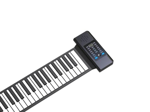 

Shenytic Roll Piano, 61 Keys, Electronic Piano, Silicone, Realistic Feel, Practice, Built-in Battery, Portable Roll Piano, Rolls Up and Compact!