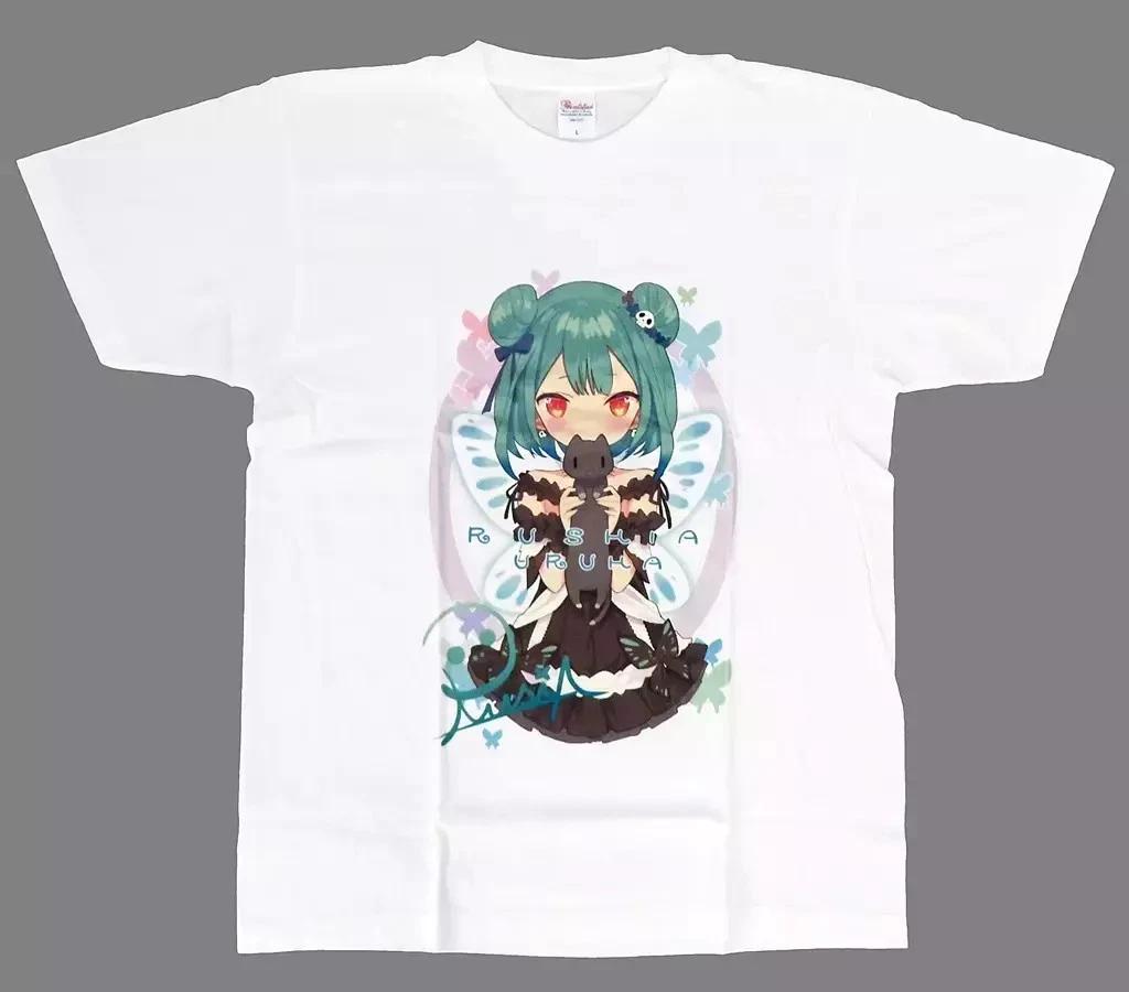 Uruha Rushia Butterfly Dream T-shirt Ao White XL Hololive Size XL L