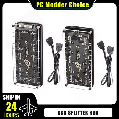 5V 3-Pin ARGB RGBW Kabel ASUS AURA SYNC RGB 10 Hub Splitter SATA Strom Verlängerungskabel Adapter LED Streifen Licht PC RGB Lüfter Kühler