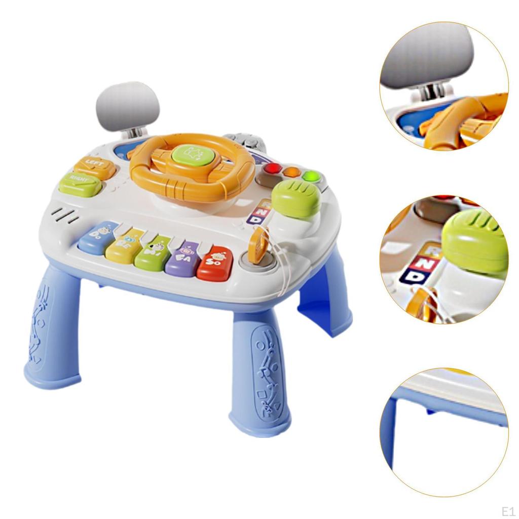 2 In 1 Musical Toy Activity Table Center, Preschool Sensory Toys for Kids Ages 3-6