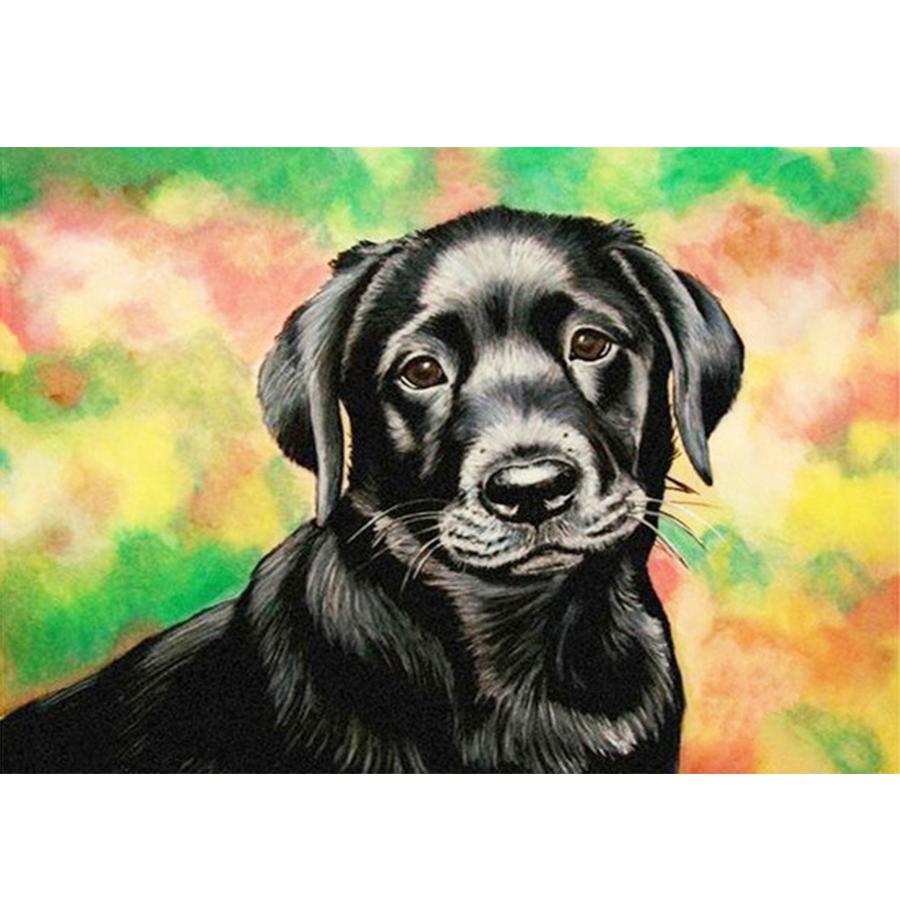 5D DIY Diamond Painting Kit Cute Dog Pictures of Rhinestones Diamond Embroidery Paul Mosaic Animal Home Decor