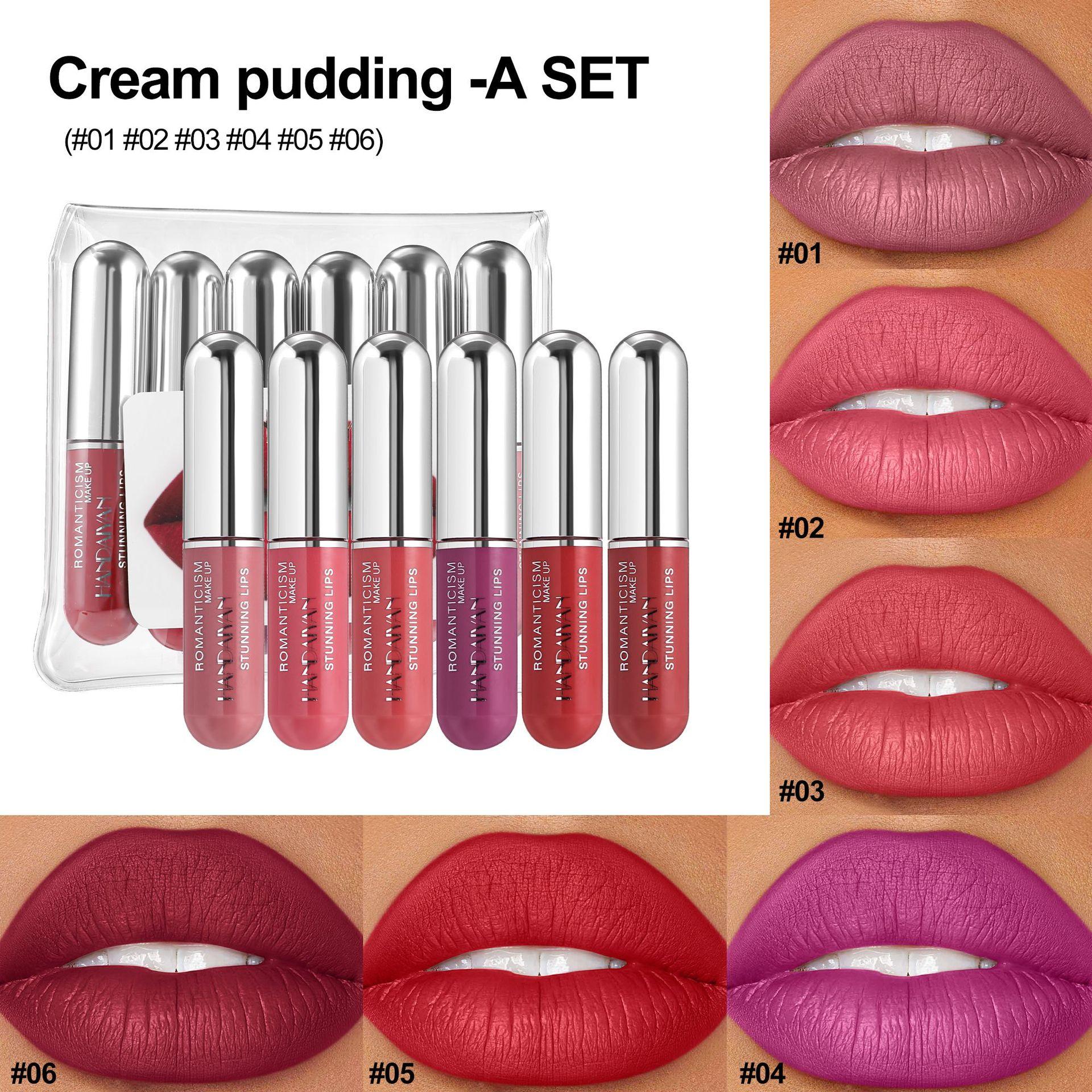 

HANDAIYAN12 Color Capsule Mouth Red Lip Glaze Set Міцна водонепроникна антипригарна чашка Matte Mouth Red Lip Glaze Set A
